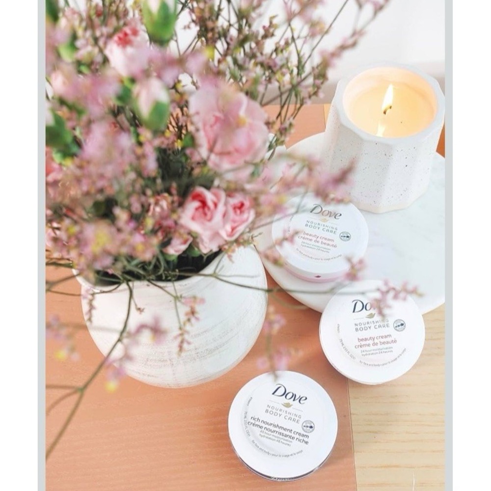 Dove Nourishing Body Care Face Hand and Body Beauty Cream 12 Pack 2.53oz